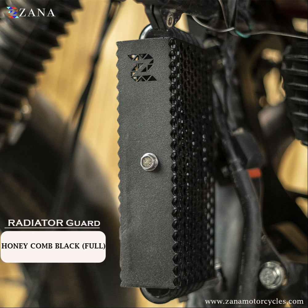ZANA-RADIATOR GUARD HONEYCOMB BLACK (FULL) HIMALAYAN BS-3/4/6