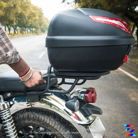 Zana Top Rack With Plate Black- Honda 350