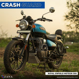 Zana-Crash Guard With Slider Texture Matt Black For Meteor 350