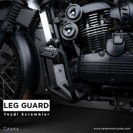 ZANA -YEZDI SCRAMBLER LEG GUARD WITH SLIDER (BLACK)