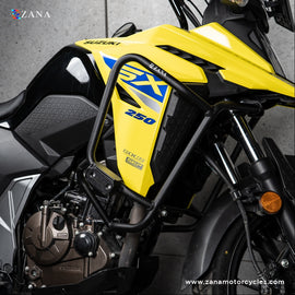 ZANA -CRASH GUARD WITH SLIDER PUCK BLACK FOR V-STROM 250
