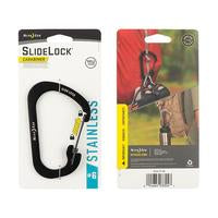 NITE IZE-CARABINER WITH SLIDELOCK (PCS) - STAINLESS STEEL-SIZE-06
