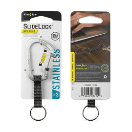 NITE IZE-Carabiner Keyring With Slide Lock (SS)