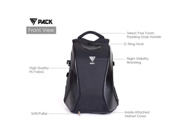 GR Pack Anti Theft Backpack for Bikers (Matte)