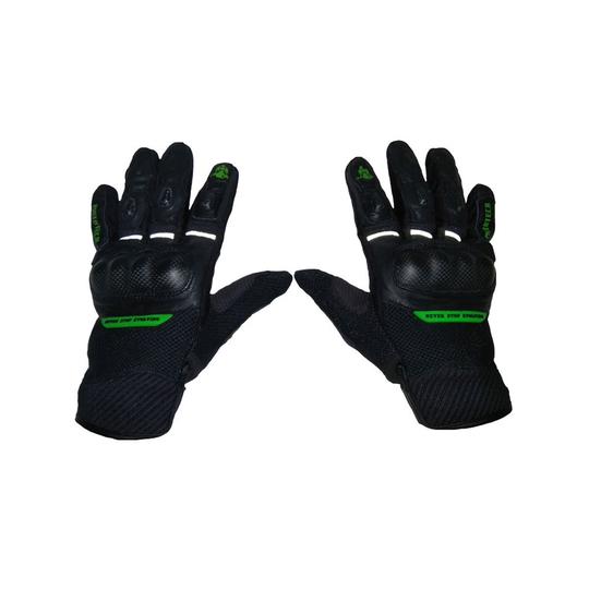 MOTOTECH  - Short Carbon Gloves Green