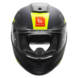 MT Hummer Brick Matt Fluro Yellow Motorcycle Helmet