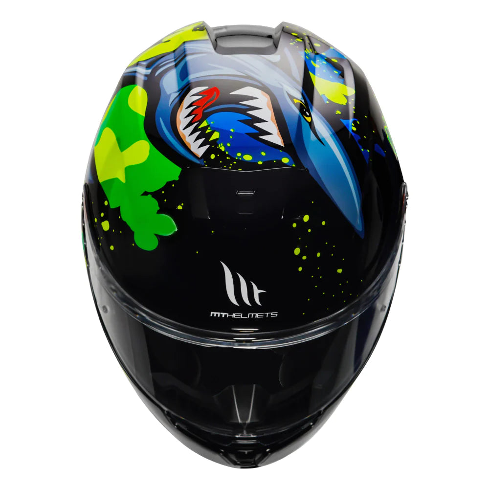 MT Hummer Shark Flu/ Yellow (Gloss) Motorcycle Helmet