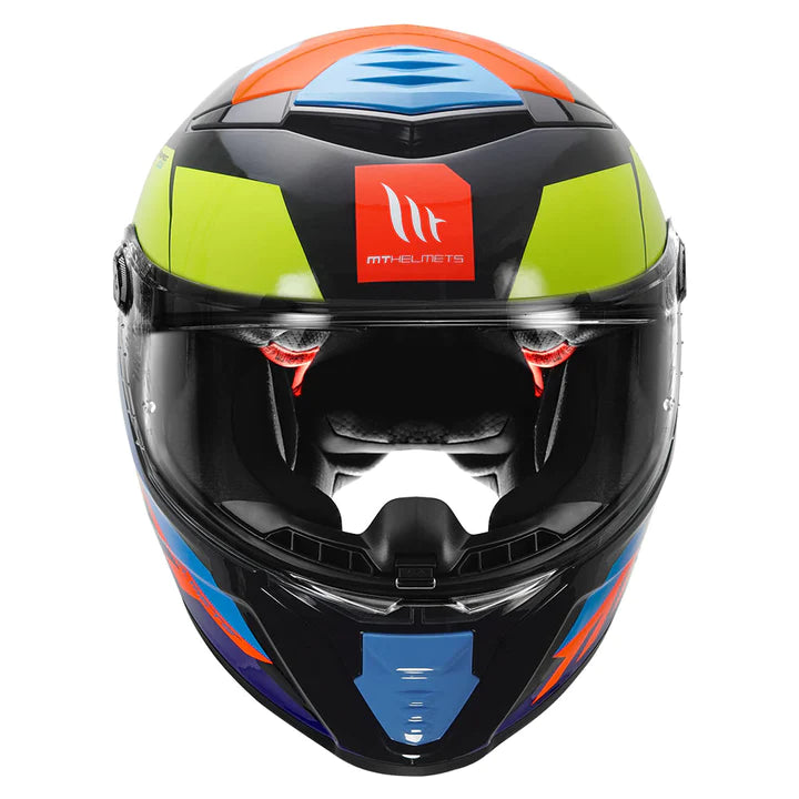 MT- Thunder 4 Exa Flu Yellow (Gloss) Motorcycle Helmet