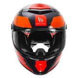 MT Thunder 4  Gloss Orange Motorcycle Helmet