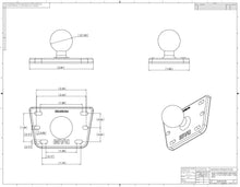 Load image into Gallery viewer, RAM Base - Motorcycle Brake/Clutch Reservoir Cover Base with 1&quot; Ball Centered
