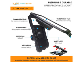 GrandPitstop - Waterproof Phone Mount  ::Black