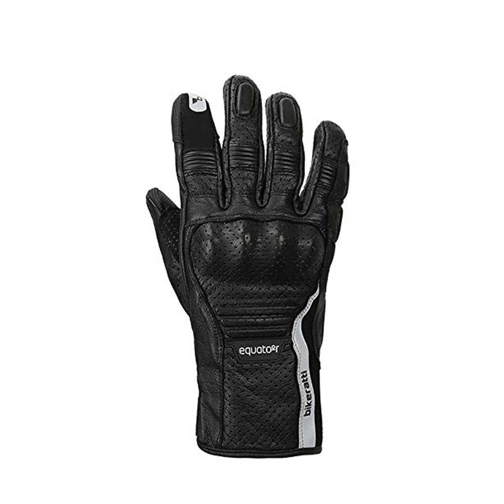 Bikeratti Equator Summer Leather Gloves for Motorcycle Riding